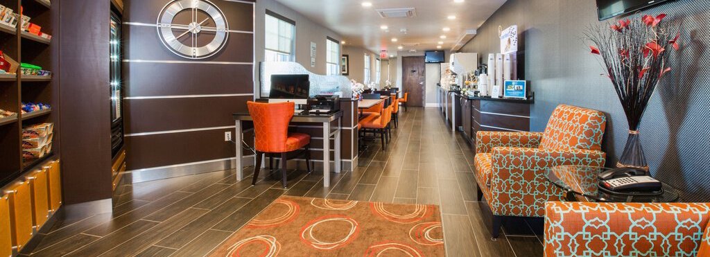 Hotel breakfast area.